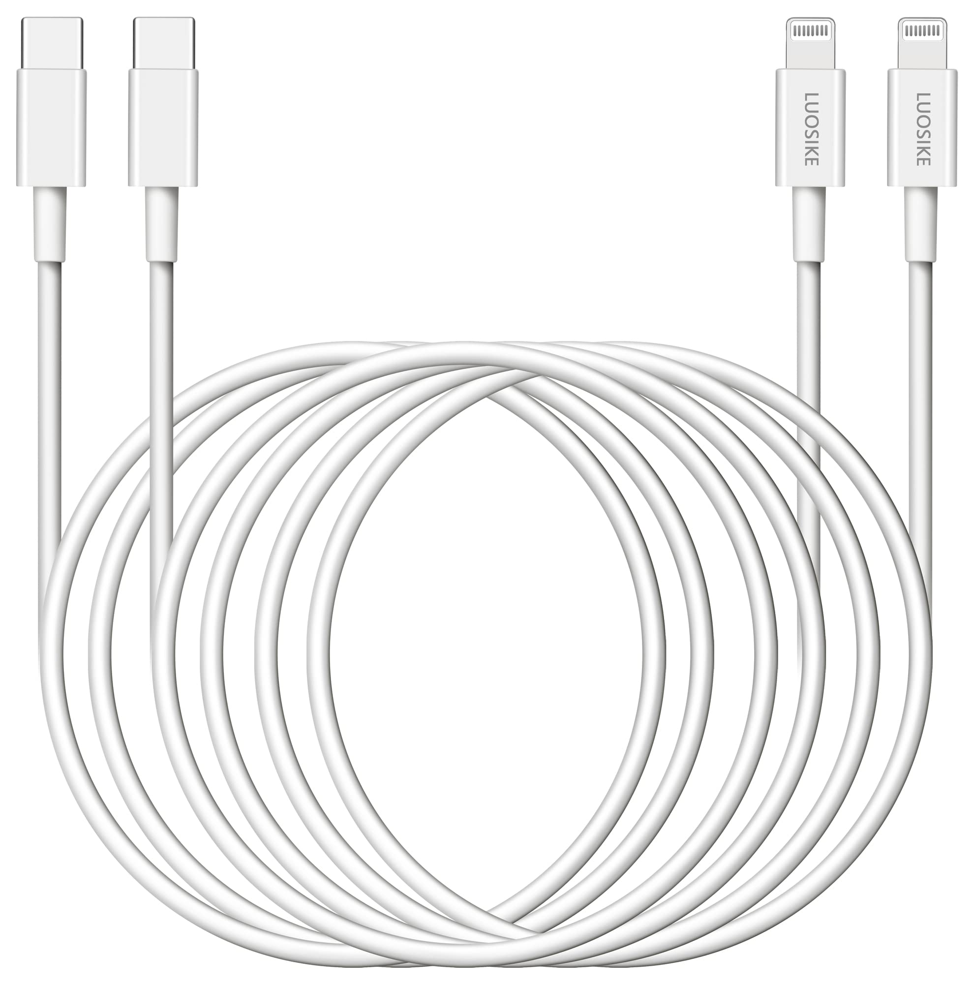 USB C to Lightning Cable 10FT iPhone Charger [MFi Certified], LUOSIKE 2Pack Long 10Foot iPhone Fast Charger Cord PD Type C Charging Cable for iPhone 14 Pro Max/14/13/12/Pro Max/Mini/11/XS/XR/X, iPad