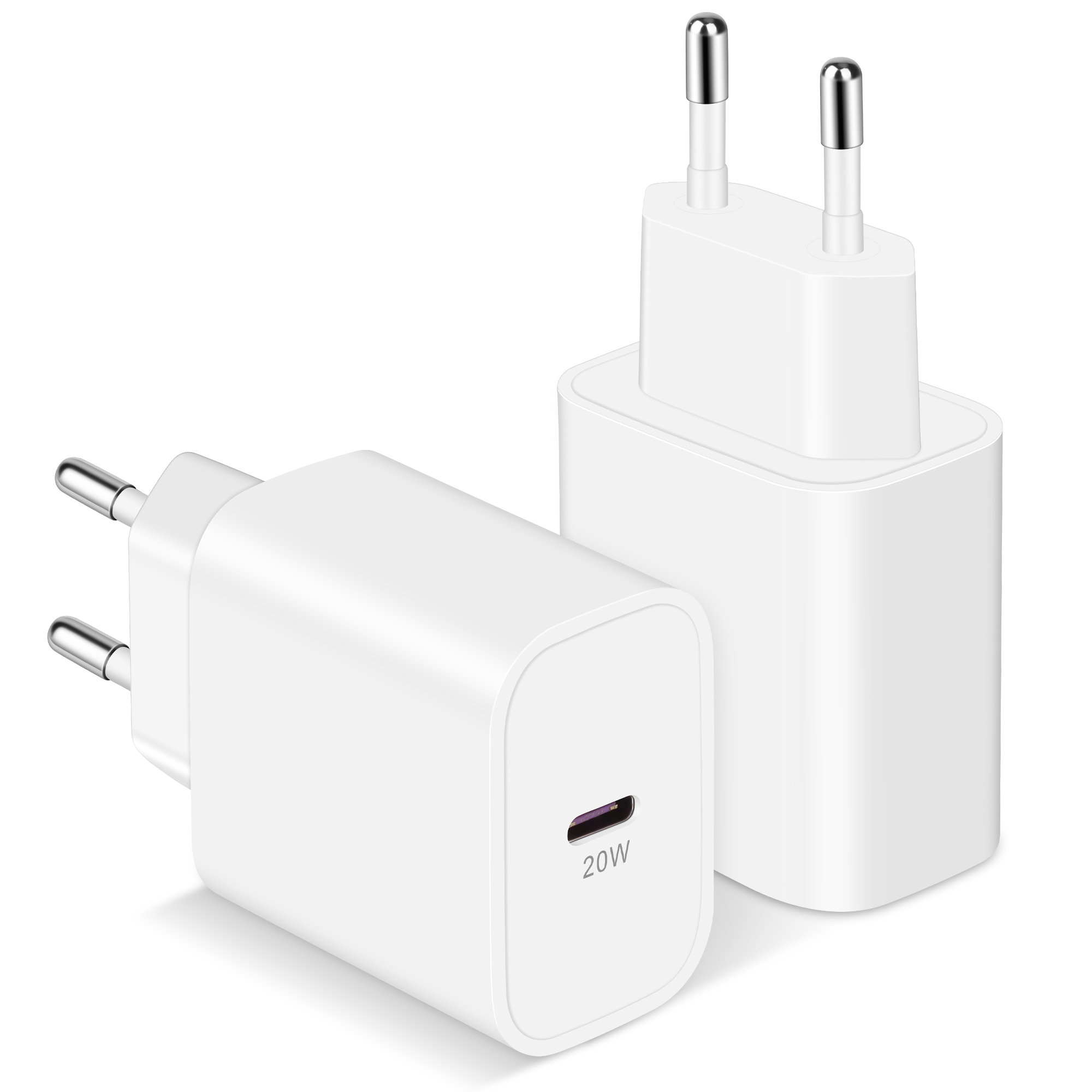 uropean Travel Plug Adapter, LUOSIKE International Type C Power Adapter, 2Pack 20W Fast USB C Wall Charger Block for US to Most of Europe EU Germany France Italy Spain Iceland Greece Belgium Turkey
