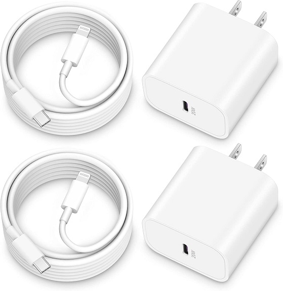 iPhone 14 13 12 11 Fast Charger [Apple MFi Certified], 2Pack 20W USB C Charger Block Wall Plug with 6FT USB-C to Lightning Cable Fast Charging for iPhone 14/14 Pro Max/13/13 Pro Max/12/11, AirPods Pro