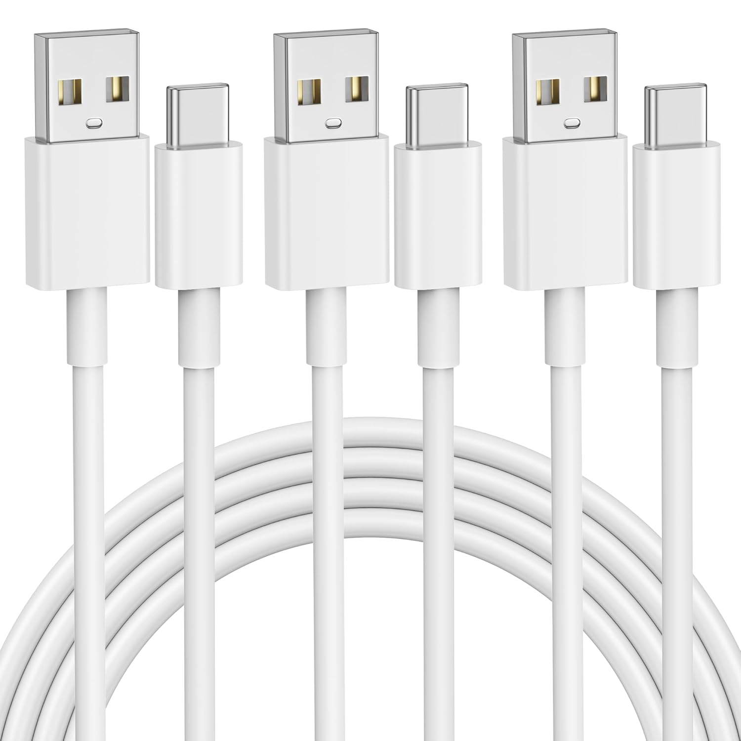 Car Charger Carplay Cable for iPhone 16/15, 3-Pack 6FT USB A to USB C Cable for iPhone 16/16 Plus/16 Pro Max/15/15 Pro Max/Plus, iPad Pro 12.9/11 inch, iPad Air 5/4, iPad 10 Charger Car Charging Cord